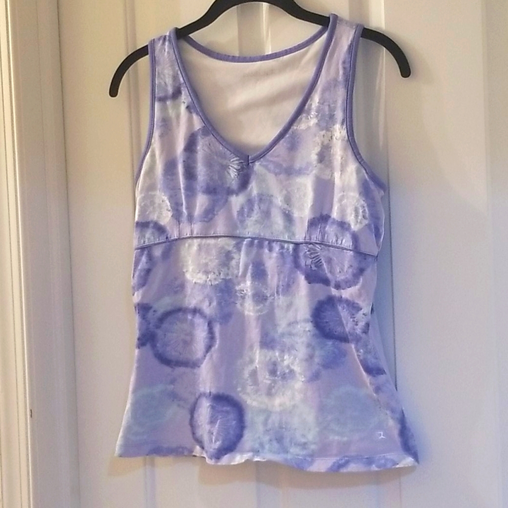 Danskin lilac floral tank medium